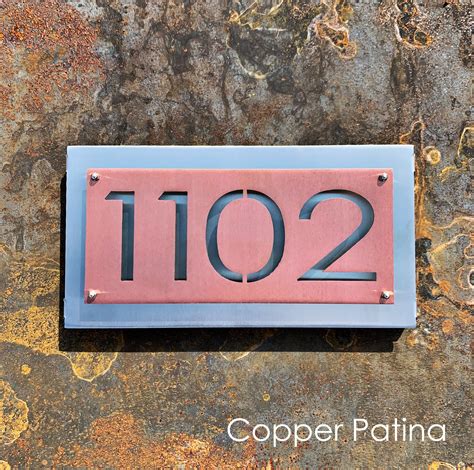 modern steel address plaques